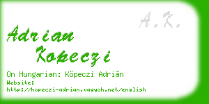 adrian kopeczi business card